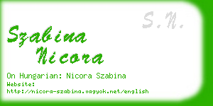 szabina nicora business card